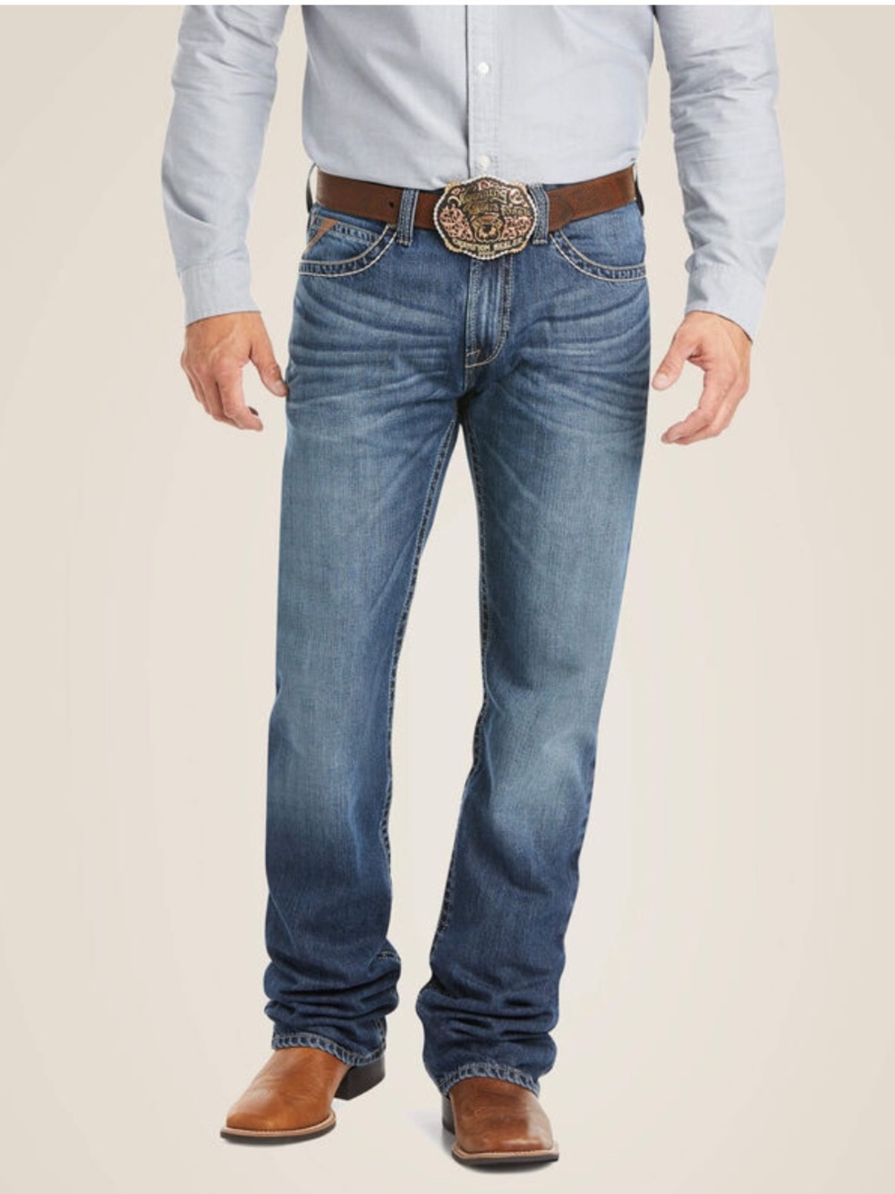 Ariat Men’s M2 Relaxed Boot Cut Blue Denim Jeans Size 38X32